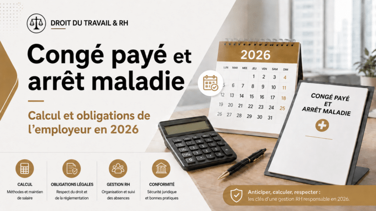 Calendrier de congés et document d'arrêt maladie sur le bureau d'un dirigeant