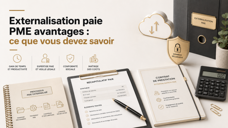 Mains d'un dirigeant de PME sur des documents de paie lors d'une réunion avec un expert RH